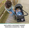 EVENFLO PIVOT XPLORE DREAMZ ALL-TERRAIN STROLLER BASSINET,18912482 - BLACK