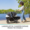 EVENFLO PIVOT XPLORE DREAMZ ALL-TERRAIN STROLLER BASSINET,18912482 - BLACK