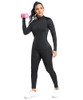 TELALEO 4 PACK WOMEN THERMAL LONG SLEEVE TOPS MOCK NECK SHIRTS FLEECE BLACK/WHT