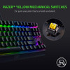 RAZER BLACKWIDOW V3 TKL GAMING KEYBOARD: YELLOW MECHANICAL SWITCHES - BLACK