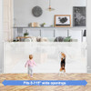 BETERTEK 42" TALL X 115" EXTRA WIDE BABY GATE RETRACTABLE BABY GATES - WHITE