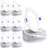 Ensenior 6 Pack 4 Inch LED Recessed Light, Dimmable, 3000K Warm White W750LM Ensenior 6 Pack 4 Inch LED Recessed Light, Dimmable, 3000K Warm White W750LM