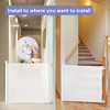MOMCOZY RETRACTABLE BABY GATE EXTRA WIDE MESH GATES 33" TALL X 71" WIDE - WHITE MOMCOZY RETRACTABLE BABY GATE EXTRA WIDE MESH GATES 33" TALL X 71" WIDE - WHITE