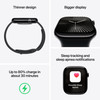 Apple Watch Series 10 GPS, 42mm - Black Alum Case with Blk Sport Band - M/L