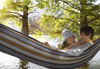 SORBUS 2-PERSON PREMIUM HAMMOCK WITH STEEL PREMIUM COTTON - DESERT-BROWN BLUE