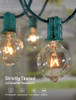 Brightown Outdoor Patio String Lights 100Feet G40 Backyard Light - Green