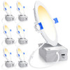 ENSENIOR 6 PACK 6 INCH LED RECESSED LIGHT - ETL & FCC & IC - WHITE ENSENIOR 6 PACK 6 INCH LED RECESSED LIGHT - ETL & FCC & IC - WHITE