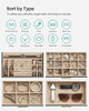 SONGMICS Jewelry Box Organizer with Glass Lid, 4-Layer Jewelry Storage