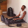 SHARPER IMAGE AIR COMPRESSION BOOTS LARGE/XL MASSAGER 5 MODES 5 LEVELS - BLACK