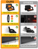 SUTECK DUAL-SIDE HEATED STADIUM SEAT, 21" WIDE FOLDABLE CHAIR - BLACK