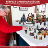 TOP TREASURES CHRISTMAS VILLAGE FIGURINES DECORATION SET - 30 PIECE VILLAGE SET