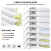 LAZBLINDS 2" CORDLESS FAUX WOOD BLINDS ROYAL VALANCE ROOM DARKENING - WHITE