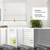 LAZBLINDS 2" CORDLESS FAUX WOOD BLINDS ROYAL VALANCE ROOM DARKENING - WHITE