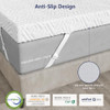 ZIBROGES MEMORY FOAM MATTRESS TOPPER 3" GEL MATTRESS PAD PRESSURE RELIEF WHITE New
