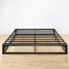 Mellow 9" Meta Platform Bed Frame, Heavy Duty Steel Slat Mattress, Queen - BLACK