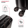 SWISSGEAR 7272 ENERGIE EXPANDABLE HARDSIDE LUGGAGE SPINNER WHEELS - BLACK New