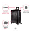 SWISSGEAR 7272 ENERGIE EXPANDABLE HARDSIDE LUGGAGE SPINNER WHEELS - BLACK New