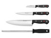 WUSTHOF GOURMET 4 PIECE CHEF'S KNIFE SET,BLACK
