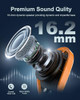 JZONES OPEN EAR HEADPHONES WIRELESS BLUETOOTH 5.3 - ORANGE