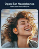 JZONES OPEN EAR HEADPHONES WIRELESS BLUETOOTH 5.3 - ORANGE