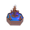 TOP TREASURES CHRISTMAS VILLAGE TABLETOP FOUNTAIN PRE-LIT WINTER SNOW VILLAGE