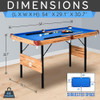 SERENELIFE ERENELIFE 4.5FT FOLDING POOL TABLE, 55IN, SLPTB56 - BLUE