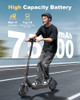 MEGAWHEELS ELECTRIC SCOOTER A1C, FRONT SUSPENSION KICK SCOOTER - BLACK