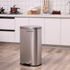 SONGMICS KITCHEN BIN 30L, PEDAL BIN, RUBBISH BIN, SOFT-CLOSE, LTB03NL - SILVER