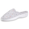 ISOTONER MACHINE WASHABLE EMBROIDERED CLOG SIZE: WOMEN 7.5 HEATHER GRAY FLOWER