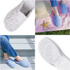 ISOTONER MACHINE WASHABLE EMBROIDERED CLOG SIZE: WOMEN 7.5 HEATHER GRAY FLOWER