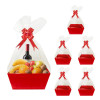 WOROWN 6 PACK RED CARDBOARD BASKET FOR GIFTS EMPTY 8 X 10 INCH KRAFT BASKET New
