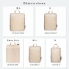 BAGAIL 6 SET ULTRALIGHT COMPRESSION PACKING CUBES - BEIGE BAGAIL 6 SET ULTRALIGHT COMPRESSION PACKING CUBES - BEIGE