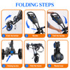 SERENELIFE FOLDABLE 3-WHEEL GOLF PUSH CART UPPER & LOWER BRACKETS - BLUE