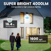AUDERWIN SOLAR FLOOD LIGHTS OUTDOOR 4000LM, (6500K) 2 PACK - COOL WHITE