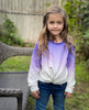 ARSHINER GIRLS CASUAL TWIST FRONT LONG SLEEVE CROP TOPS PULLOVER - SIZE 160 New