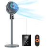 FECULS OFFICIAL 100FT CIRCULAIR OSCILLATING STANDING FAN - DARK GRAY