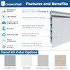 CROWNWALL PVC SLAT WALL PANELS 4ft by 4ft (16 sqft) Section, Graphite