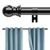 YOHSUGO CURTAIN RODS 28-54" 1" HEAVY SPLICING ROD WITH BRACKET - BLACK