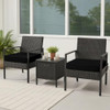 IDEÉ-HOME Outdoor Chair Cushions- Set of 2, Waterproof Seat, 19x19, Black