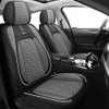 TAPHA EXECUTIVE LEATHERETTE CAR SEAT COVER & CUSHION SET - BLACK/GRAY