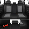 TAPHA EXECUTIVE LEATHERETTE CAR SEAT COVER & CUSHION SET - BLACK/GRAY