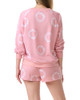 SPLENDID WOMENS 2PC CREWNECK SHORTY - CIRCLE TIE DYE BLEACHED MAUVE - M New