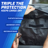 P.I. AUTO STORE ROOFTOP WATERPROOF CAR ROOF BAG WITH EXTRA STORAGE - BLACK