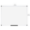VIZ-PRO Magnetic Whiteboard/Dry Erase Board, 48 X 36 Inches, Alum Frame