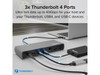 Plugable Thunderbolt 4 Dock with 100W Charging, Thunderbolt Certified, 3x