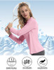 FKEEP WOMEN'S TENNIS GOLF SHIRT LONG SLEEVED TOP SPORT ATHLETIC CORAL PINK M New