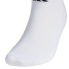 ADIDAS MEN'S ATHLETIC CUSHIONED NO SHOW SOCKS, SIZE LARGE, 6-PAIR, WHT/BLK New