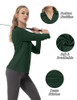 FKEEP WOMEN'S TENNIS GOLF SHIRT LONG SLEEVED TOP SPORT ACTIVEWEAR FOREST GREEN New