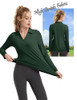 FKEEP WOMEN'S TENNIS GOLF SHIRT LONG SLEEVED TOP SPORT ACTIVEWEAR FOREST GREEN New
