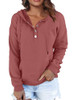 FKEEP WOMEN HOODIES CASUAL BUTTON DOWN SWEATSHIRT DRAWSTRING FASHION RED S New FKEEP WOMEN HOODIES CASUAL BUTTON DOWN SWEATSHIRT DRAWSTRING FASHION RED S New